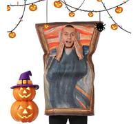 lisutupode Costume de peinture célèbre, costume d'Halloween d'artiste, costumes farces pour adultes, vêtements de farce pour cosplay, costume de Mona Lisa, déguisement de la semaine sur le thème du