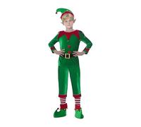 lisutupode Déguisement de Noël pour enfant - Costume d'assistant de Père Noël pour fêtes thématiques, œuvres de théâtre, événements festifs