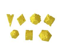 lisutupode Dés De Jeu - 7 Pièces Dés Fromage | Jouet Interactif Impression 3D pour Apprentissage Mathématiques Jeu de Rôle Prise de Décision Fête Voyage Salle de Classe