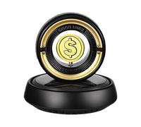 lisutupode Désodorisant solaire rotatif pour voiture, diffuseur d'huile robuste, design de pièce de monnaie, désodorisant créatif pour voiture pour une forte odeur de voiture
