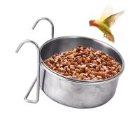lisutupode Distributeur de Nourriture pour Cage à Oiseaux - Bols Alimentaires pour Cage Anti-Fuites,Distributeur d'eau en Acier Inoxydable À Large Ouverture pour Calopsittes Transport Et Habitat