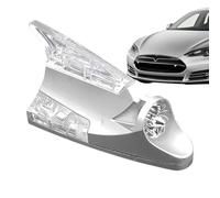 lisutupode Feu arrière LED d'avertissement d'aileron de requin | Lampe clignotante LED à énergie éolienne pour signal d'antenne de voiture - Lumière en forme d'aileron de requin adaptée pour