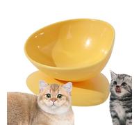 lisutupode Gamelle pour chats, 200 ml avec support pour cou et anti-retournement pour abreuvoir, assiette de nourriture pour chats inclinée à 15 degrés | Pour chiots et petits chiens en intérieur et