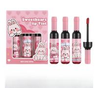 lisutupode Gloss à lèvres, coloration, crayon à lèvres, 3 couleurs, en forme de bouteille de vin, maquillage quotidien longue durée pour femmes, filles, mère ou petite amie