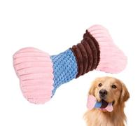 lisutupode Jouet à mâcher en peluche pour chien résistant aux morsures | Jouet couineur interactif en forme d'os pour chiot