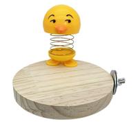 lisutupode Jouets d'entraînement pour cage | Jouet pour oiseaux avec ressort et support | Jouets à mâcher pour perroquet de dessin animé Décoration de cage pour perruche, conure, calopsitte