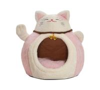 lisutupode Lit Caverne pour Chat d'hiver - Cabane Semi-Fermée Chiot | Nid pour Chat en Forme De Dôme | pour Maison Salon Chambre Appartement Nuit Sommeil Jour Sieste Refuge Sauvetage Vétérinaire