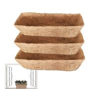 lisutupode Lot de 3 doublures de panier suspendu de 61 cm/76,2 cm, en fibre de coco naturelle, latex, léger et portable, pour mur, fenêtre, panier de terrasse, balustrade