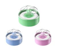 lisutupode Lot de 3 doudoune et conteneur pour talc 9,3 x 9,3 x 7,5 cm avec boîte à talc bouffée avec doudoune pour après le bain transparent anti-poussière pour voyage femme enfant