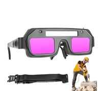 lisutupode Lunettes de soudage auto-obscurcissantes | Lunettes de soudage solaires anti-éblouissement - 3 modes d'éclairage, lentille arc confortable, protection des yeux, obscurcissement automatique