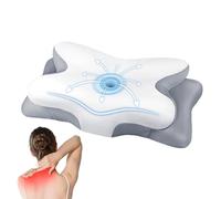 lisutupode Oreillers en Mousse Mémoire pour Dormir, Oreiller Ergonomique en Mousse Mémoire pour Lit Maison, Confort Respirant Soutien Nuque Tête pour Hôtel Voyage Camping Canapé