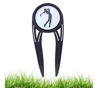 lisutupode Outil de divot de golf et marqueur de balle - Outil de réparation de divot magnétique en métal, outil de réparation de divot, de fourche de gazon, outil d'alignement vert pour golfeur