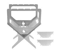 lisutupode Poêle pliable pour camping, grille et support pour bougies, barbecue portable pour barbecue en plein air, jardin, extérieur, terrasse, pique-nique, randonnée et
