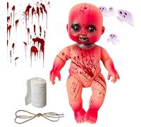 lisutupode Poupées d'horreur - Poupées effrayantes Décoration Halloween | Ornements de Jardin Décoration pour Chambre Arbre de Noël Jardin Patio Maison Hantée Noël Extérieur Porche