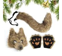 lisutupode Queue et oreilles de loup | Vêtements de cosplay pour femme pour carnaval, Halloween, Noël | fêtes et œuvres de théâtre