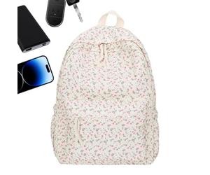 lisutupode Sac à dos à imprimé floral pour étudiants en nylon Sac à dos de voyage pour femmes avec de nombreuses poches conçu pour les filles, les adolescentes en situation de loisirs, les voyages