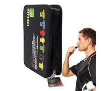 lisutupode Sac d'accessoires d'arbitre de football | Sac de transport pour accessoires d'arbitre de football, sac pour sifflets, cartes rouges et jaunes, sac de transport pour arbitre de football