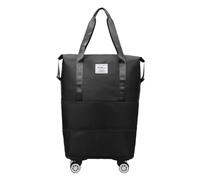 lisutupode Sac De Sport Extensible Et Pliable À roulettes Bagage À Main À roulettes Amovible 40x22x32cm Sac De Voyage À roulettes avec Roues Amovibles Et Bandoulière