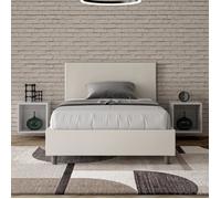 Lit 1 place et demi - MADE IN ITALY - Adele - 120x190 cm - Similicuir - Sommier inclus