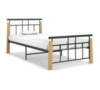 Lit 1 Place - Lemon - CCL61161058 - Métal noir - Bois de chêne massif - 90x200 cm