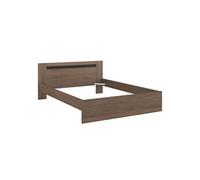 Lit 140x190 aspect bois teinté noyer KASUAL