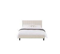 Concept Usine Lit CAMBRIDGE velours beige 140x190
