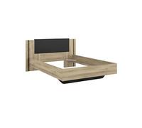 Lit 140x190 design aspect bois noir ELOUAN