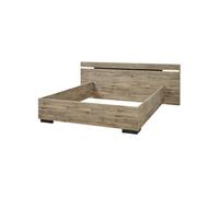 Lit 180x200cm Aspect Bois avec Eclairage Led - IRISA -