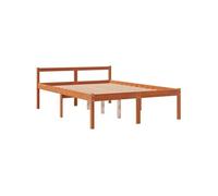 Lit 195.5 x 140.5 x 69.5 cm en cire sans sommier pour 2 personnes de couleur
