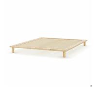 Lit 2 places futon Paolo Bois naturel 160x200 cm
