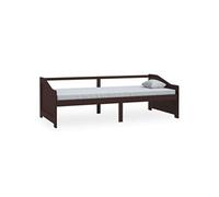 Lit 204 x 98 x 66 cm en bois sommier a lattes de couleur