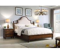 Lit 2x Table de chevet 3 pièces Set chambre à coucher Design Meubles rembourrés Lits de luxe Nouveau