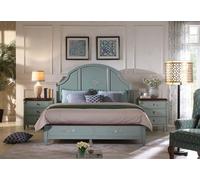 Lit 2x table de chevet 3pcs Ensemble chambre Design Moderne Luxe Chambre à coucher Nouveau