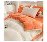 Lit 4 pcs Ensemble, Lait épaissi en Velours de Velours corallien en Velours de Couleurs de Couleur de Couleur, épaissis Chauds Confortables à la Peau (Couleur: 12, Taille: 2,0 m de lit -220x240cm)