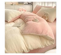 Lit 4 pcs Ensemble, Lait épaissi en Velours de Velours corallien en Velours de Couleurs de Couleurs de Couleur, épaissie Chaude Confortable à la Peau (Couleur: 20, Taille: 1,5 m - 1,8 m de lit