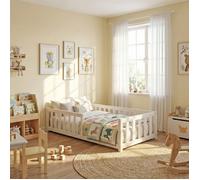 Lit 70x140 Nino avec Matelas et sommier / Blanc