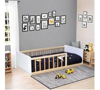 WEBER INDUSTRIES LIT 70x140 Pilou avec sommier et Matelas/Blanc et Naturel