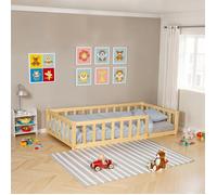 Lit 80x160 Nino+ 1 sommier + barrière/Naturel