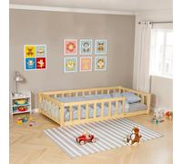 Lit 80x160 Nino+ 1 sommier + barrière/Naturel