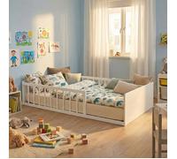 LIT 90x190 PILOU avec sommier et matelas / Blanc