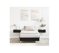 vidaXL Cadre de lit Chêne noir 203 x 93 x 25 cm Bois d'ingénierie 862850