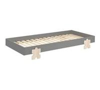 Vipack Lit Modulo Puzzle empilable en bois Gris 90x200 cm – Design minimaliste et pratique