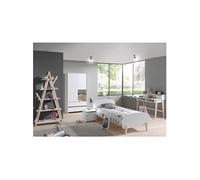 Lit 90x200cm + Chevet + Armoire 2P + Pack Bureau - BODHI WHITE -