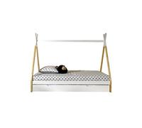 Lit 90x200cm Forme Tipi avec Tiroir Blanc - FLITT -