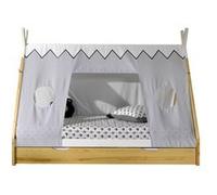 Lit 90x200cm Forme Tipi avec Tiroir Pin et Toile - FLITT -
