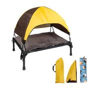 Lit à baldaquin pour animal de compagnie - Lit surélevé portable 2 en 1 pour animal de compagnie - Lit surélevé avec auvent amovible - Lit surélevé pour animaux de compagnie, chat, chiens, plage,