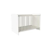 Lit à barreaux 60x120 cm avec sommier Reverso blanc