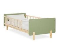 Cadre de lit en bois 90x200 cm enfant bebe vert sommier à lattes pin Homestyle4u