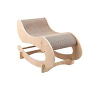 Lit à bascule pour chat - Meubles hamacs pour chats, lit de couchage pour chat, lit à griffer, chaise à bascule, griffe abrasive, carton ondulé, pour l'intérieur, pour gratter les animaux domestiques