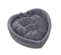 Lit à chat Lit pour chat en forme de coeur lavable confortable ergonomique | Nid chaud pour animaux destiné à appartement intérieur, salle de séjour, chambre à coucher, balcon, ba